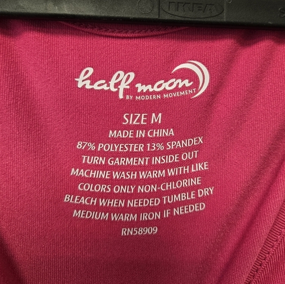 Half Moon Ruched Tank Top Pink M - Picture 4 of 5